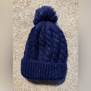 Cozy Navy Blue Pom-Pom Beanie